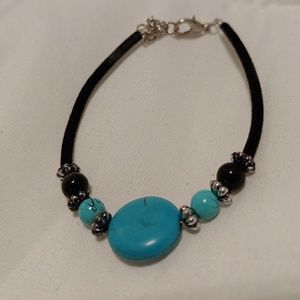 Turquoise and black